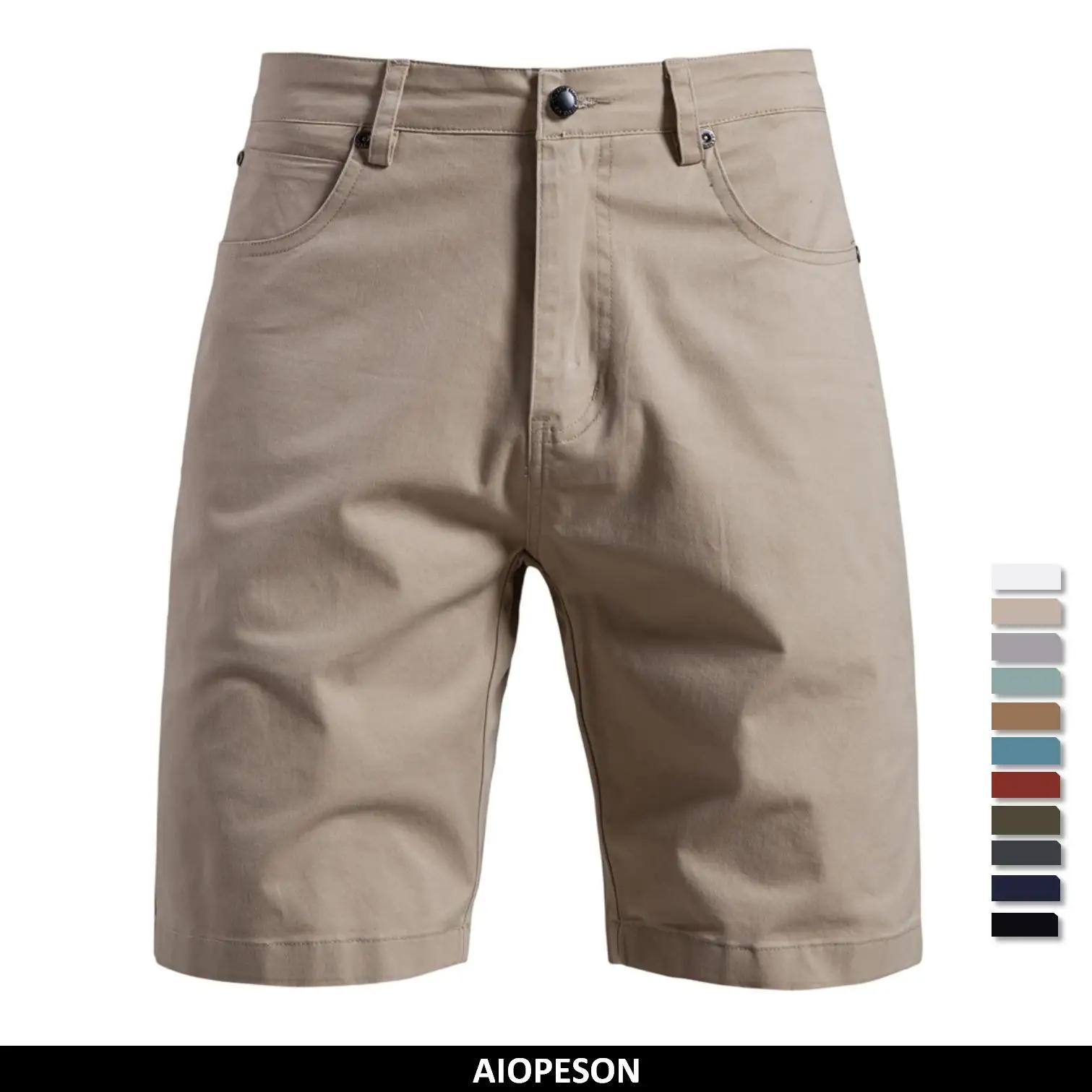 AIOPESON 2025 nouveau été 100% coton hommes Shorts décontracté pour haute qualité taille élastique S