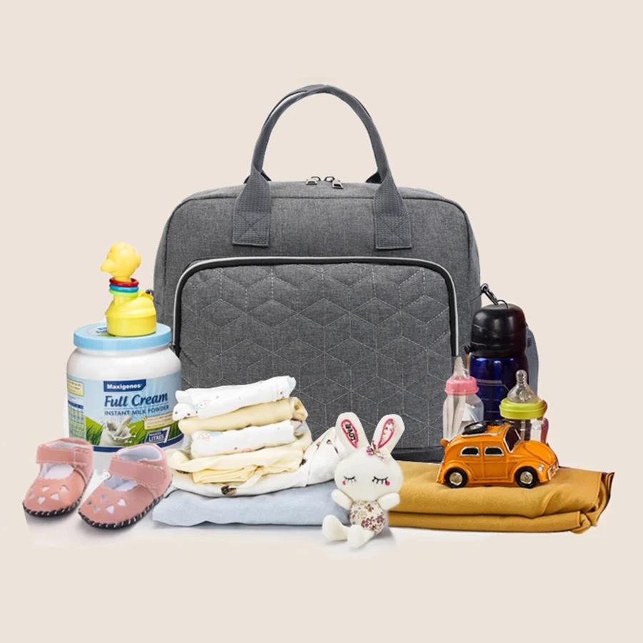 Sac à langer imperméable bébé - Sac de voyage maternité bandoulière pour poussette et sorties