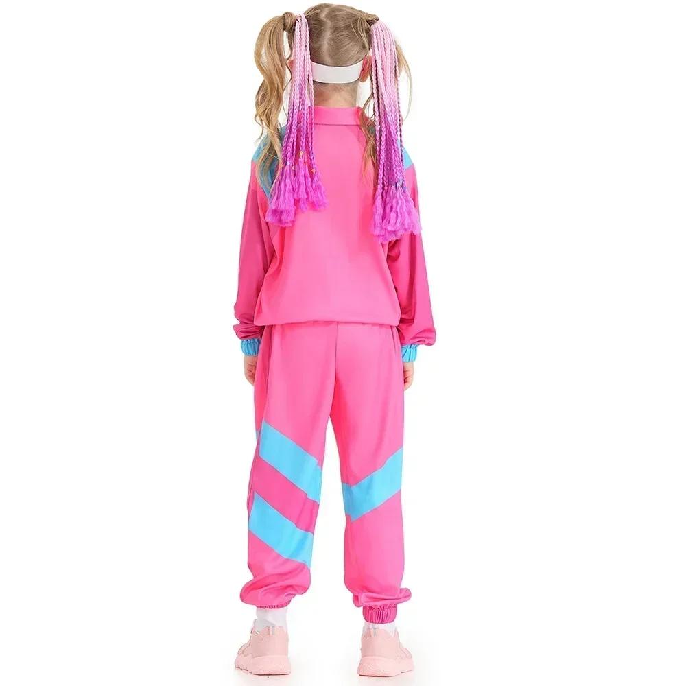 Costume sport rétro 80s 90s enfants patchwork fermeture éclair - Vêtements disco hip hop garçons filles mode