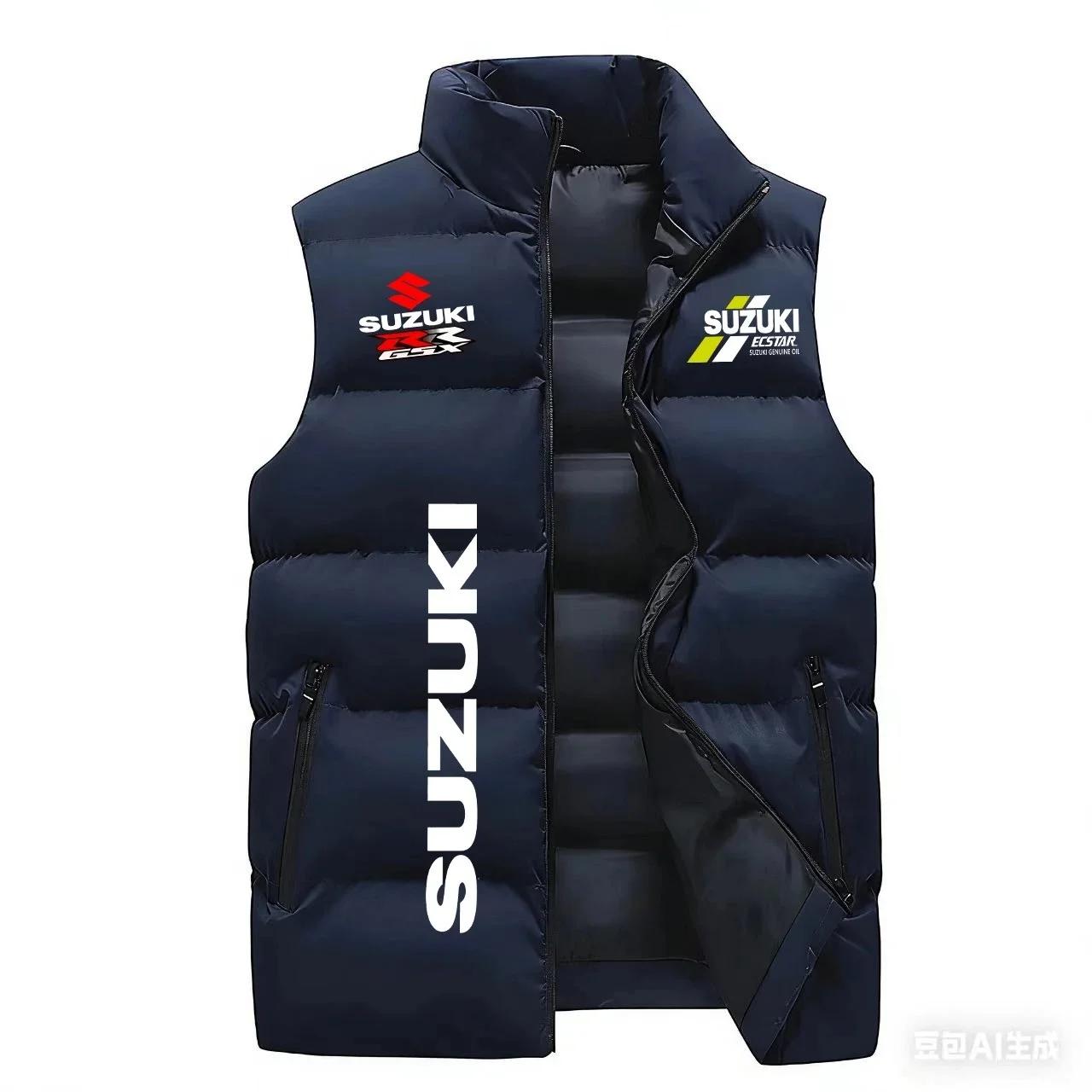 Gilet thermique unisexe avec logo Suzuki 2026 et fermeture éclair, vêtement de sport d'extérieur pou