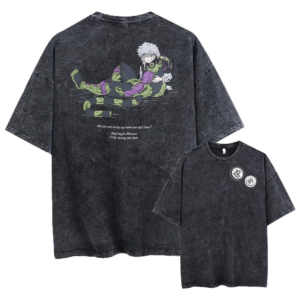 Anime Hunter X Hunter lavé nouveauté hommes vêtements t-shirt Homme graphique T-Shirts hommes t-shir