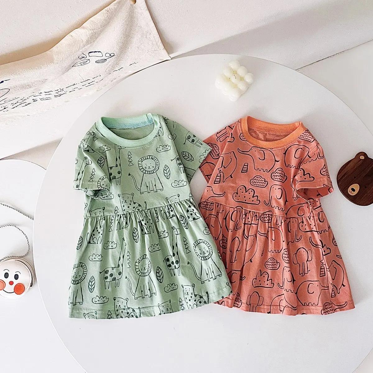 Sanlutoz – robe d'été à manches courtes pour bébé, motif mignon, vêtements décontractés pour enfants
