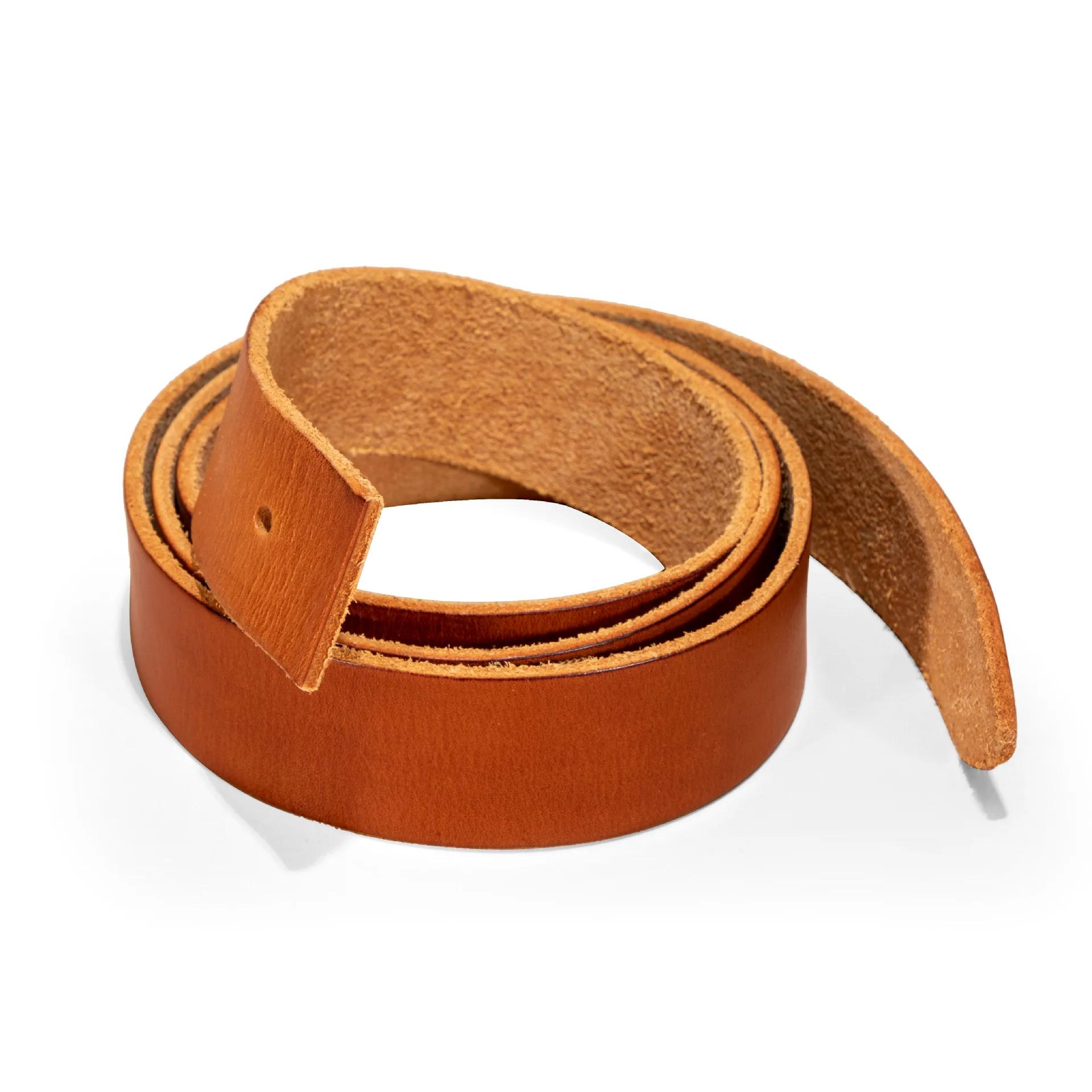 3.8 cm de largeur mâle sans boucle ceintures pour hommes boucle ardillon trou sangle peau de vache b