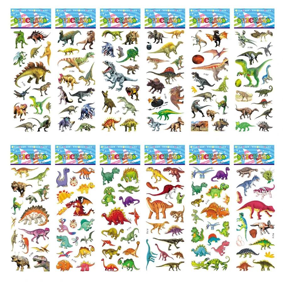 Autocollants gonflés pour enfants, 5 feuilles, cadeau d'anniversaire, de noël, du nouvel an, pour fi