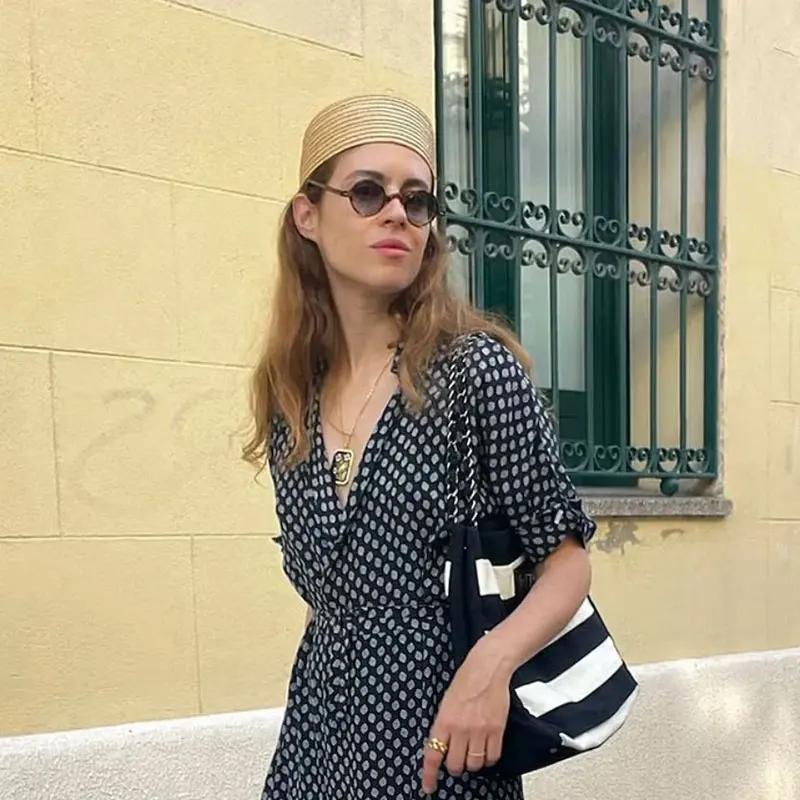 Chapeau Pillbox en Paille 100% Naturelle, Style Rétro Hôtesse de l'Air, Béret d'Été pour Femme, Chap