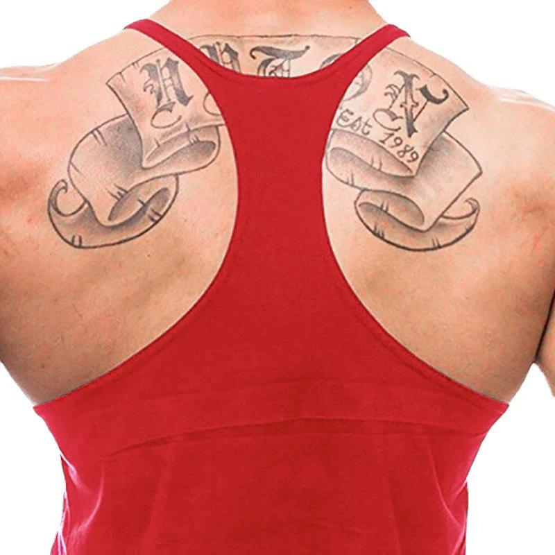 NO PAIN NO GAIN Imprimé Gym Fitness T-Shirt Hommes Musculation Sport Sans Manches Gilets Coton Respi