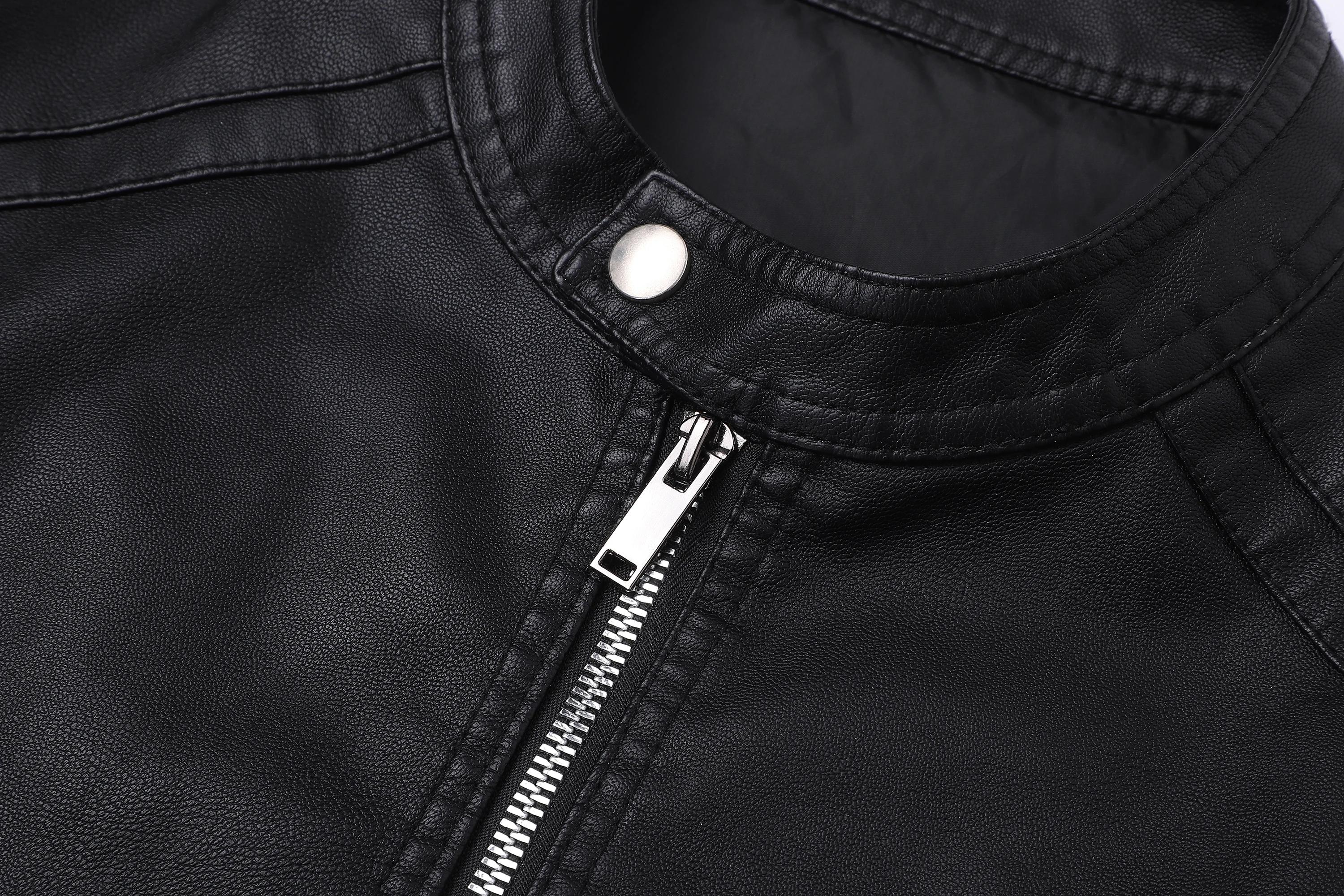 Veste en cuir de qualité supérieure à col pour hommes, Style classique de la vieille école, usage qu