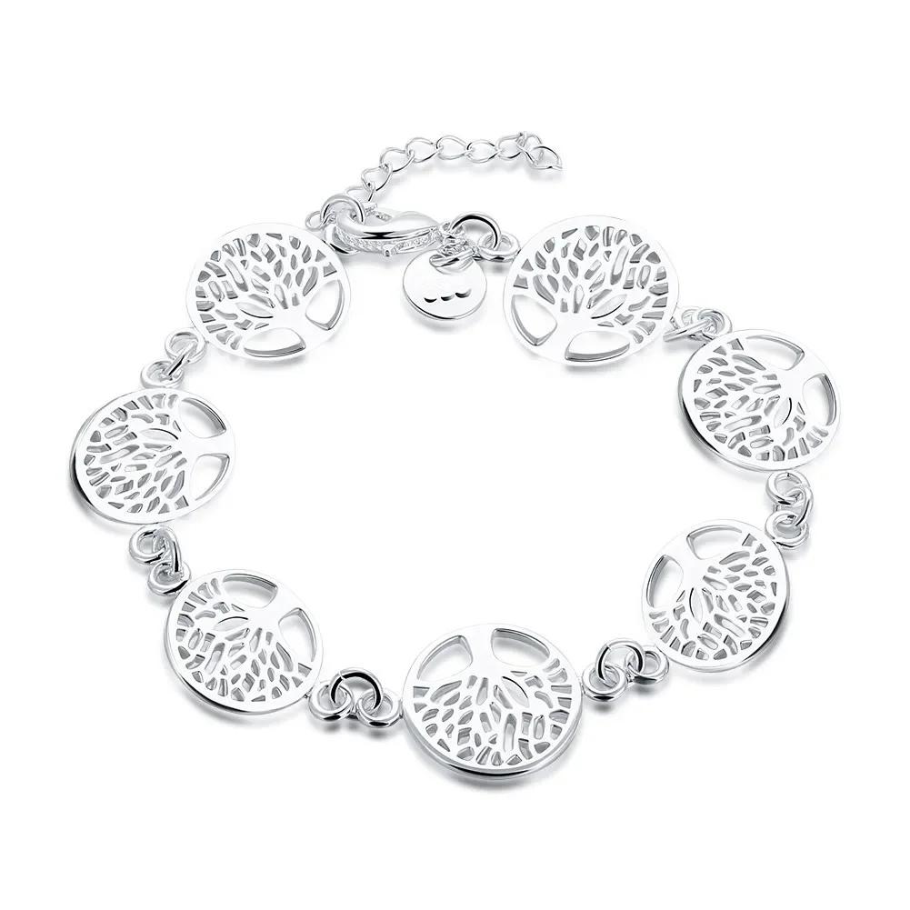 Nouveau Bracelet en argent Sterling 925 arbre de vie Bracelet pour femmes bijoux de fiançailles cade