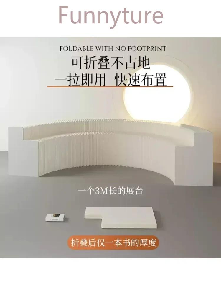 Étagère de présentation de produits en papier commerciale avec écran pliable, étagère de présentatio