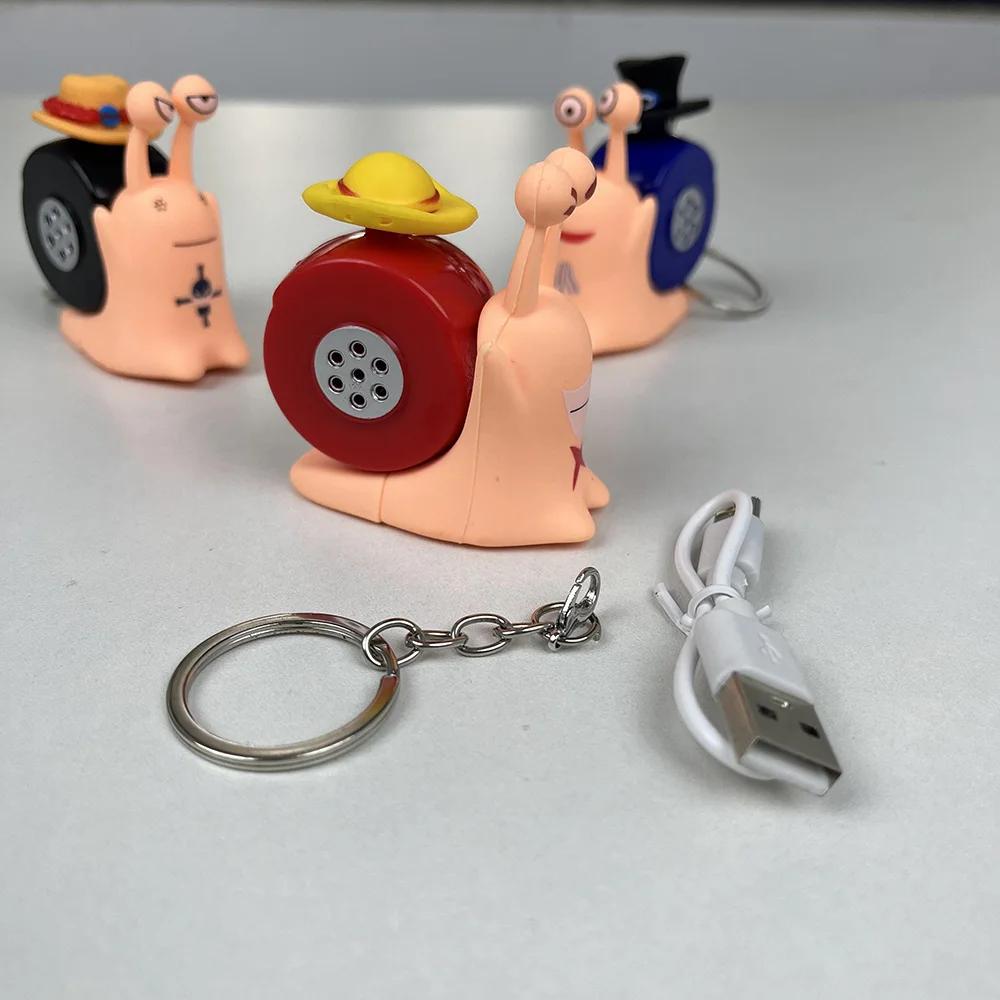 Anime une pièce Den Den Mushi modèle jouets dessin animé Luffy Sabo Ace escargot en forme de télépho