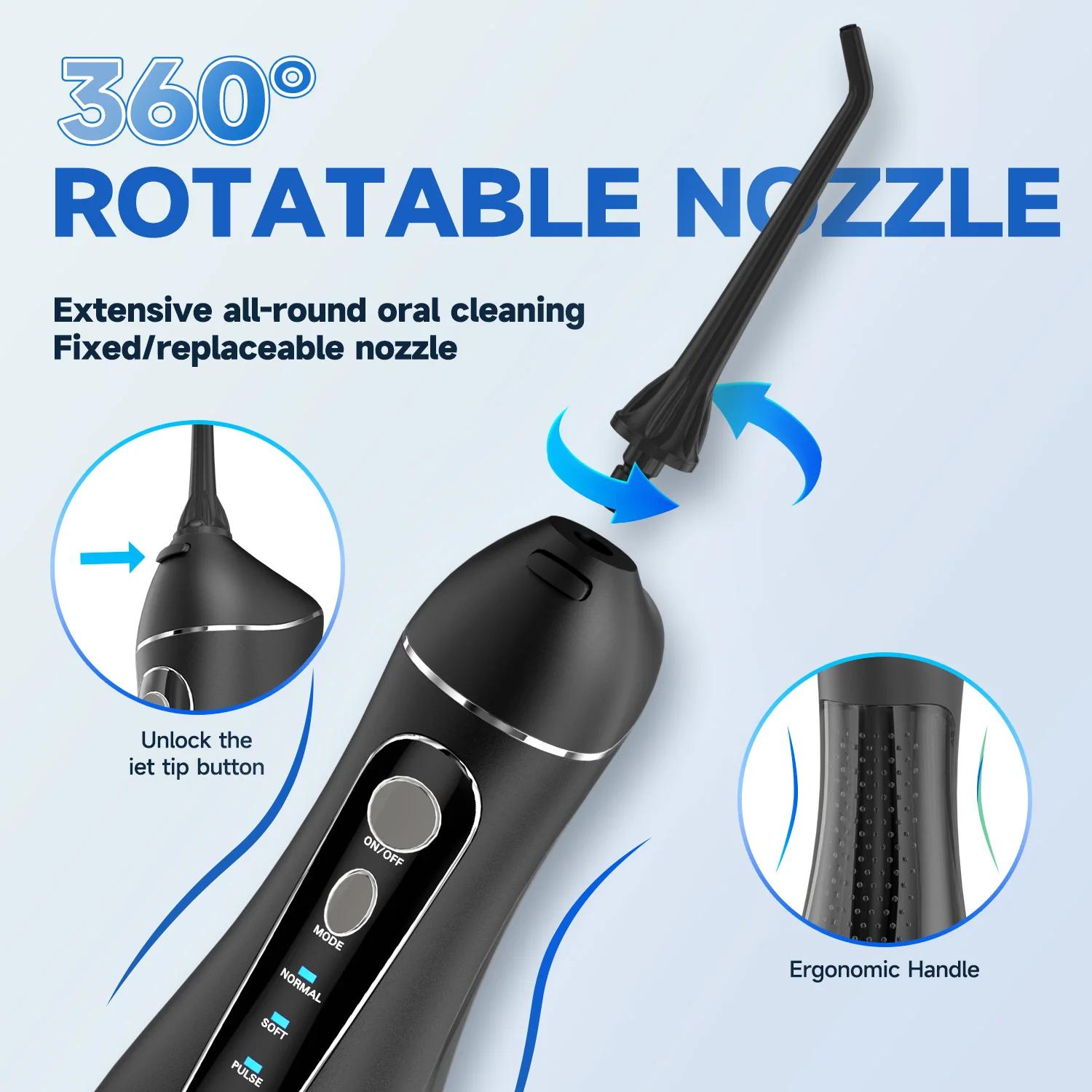 Fil dentaire Portable F18, 4 Modes, Rechargeable par USB, 4 buses, Jet d'eau Oral, réservoir d'eau d