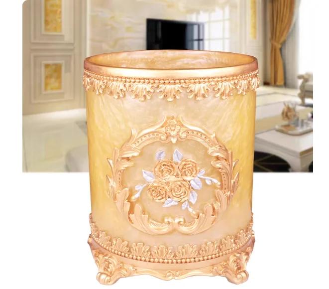 Poubelle créative de style européen pour salon, maison moderne, grande salle de bain de luxe, seau d