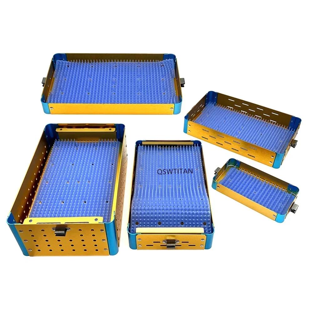 Étui de stérilisation en aluminium pour outils d'instruments chirurgicaux dentaires opthalmiques, bo