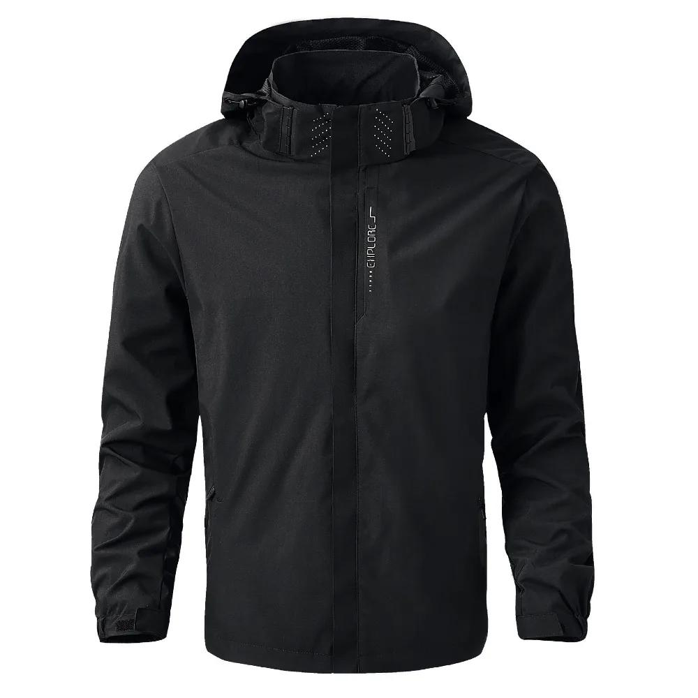 Manteau imperméable imperméable d'extérieur pour hommes imperméable léger avec capuche streetwear ra