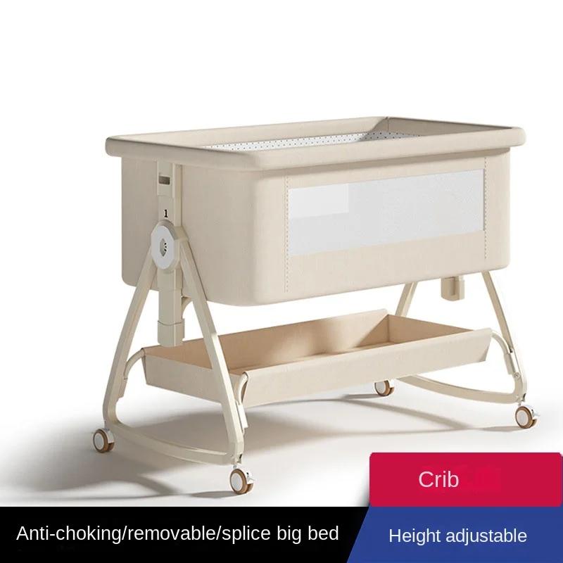 Berceau Portable multifonctionnel pliable pour nouveau-nés, avec Table à langer, hauteur réglable, c