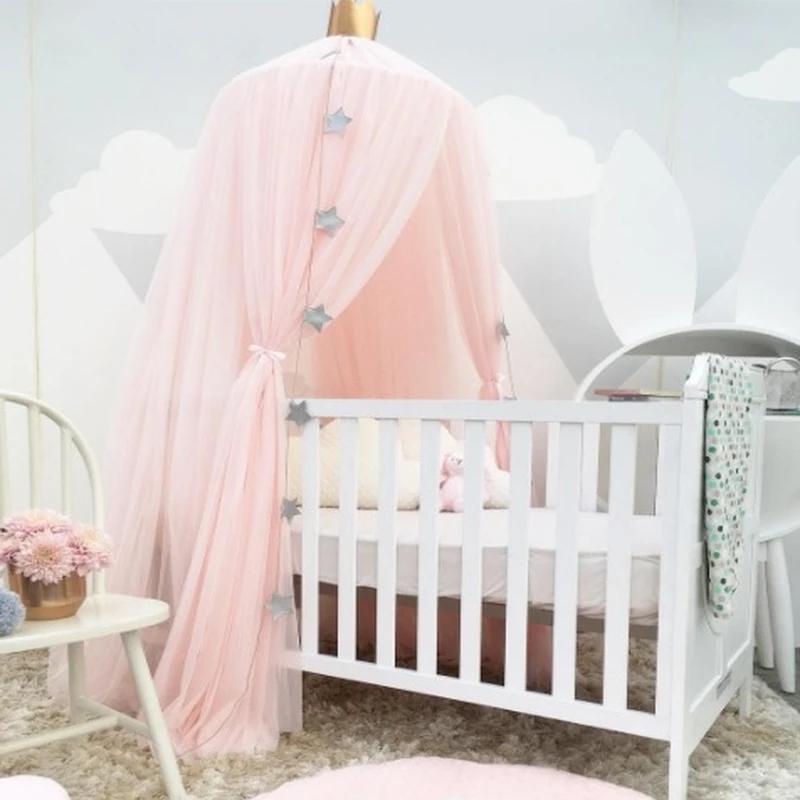 Tente suspendue avec moustiquaire, décoration étoile, lit de bébé, auvent de berceau, rideaux en Tul