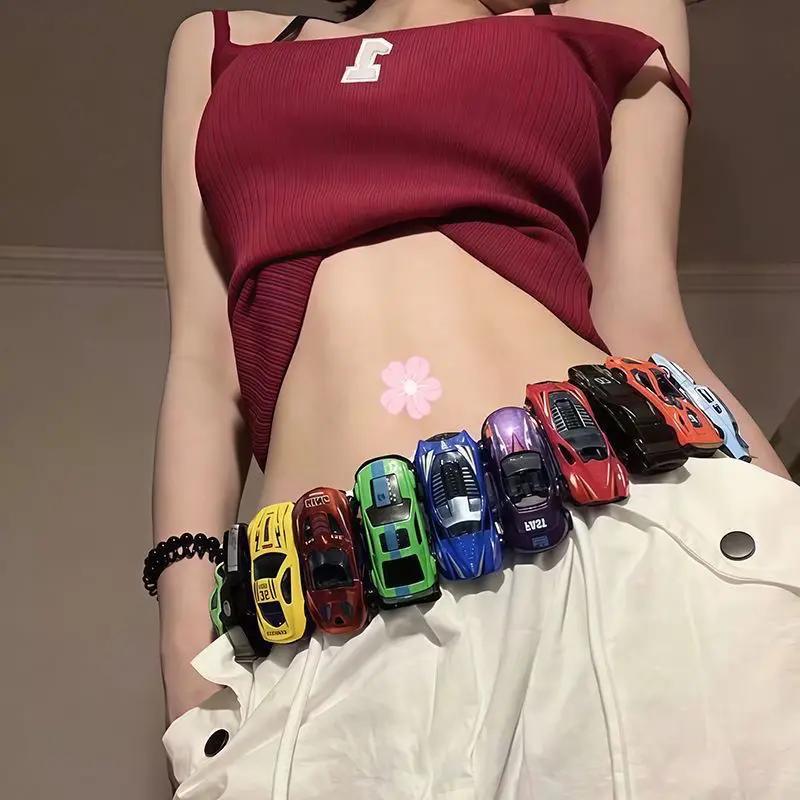 Nouvelle personnalité colorée voiture taille ceinture chaîne Punk jeunesse Style ceinture avec multi