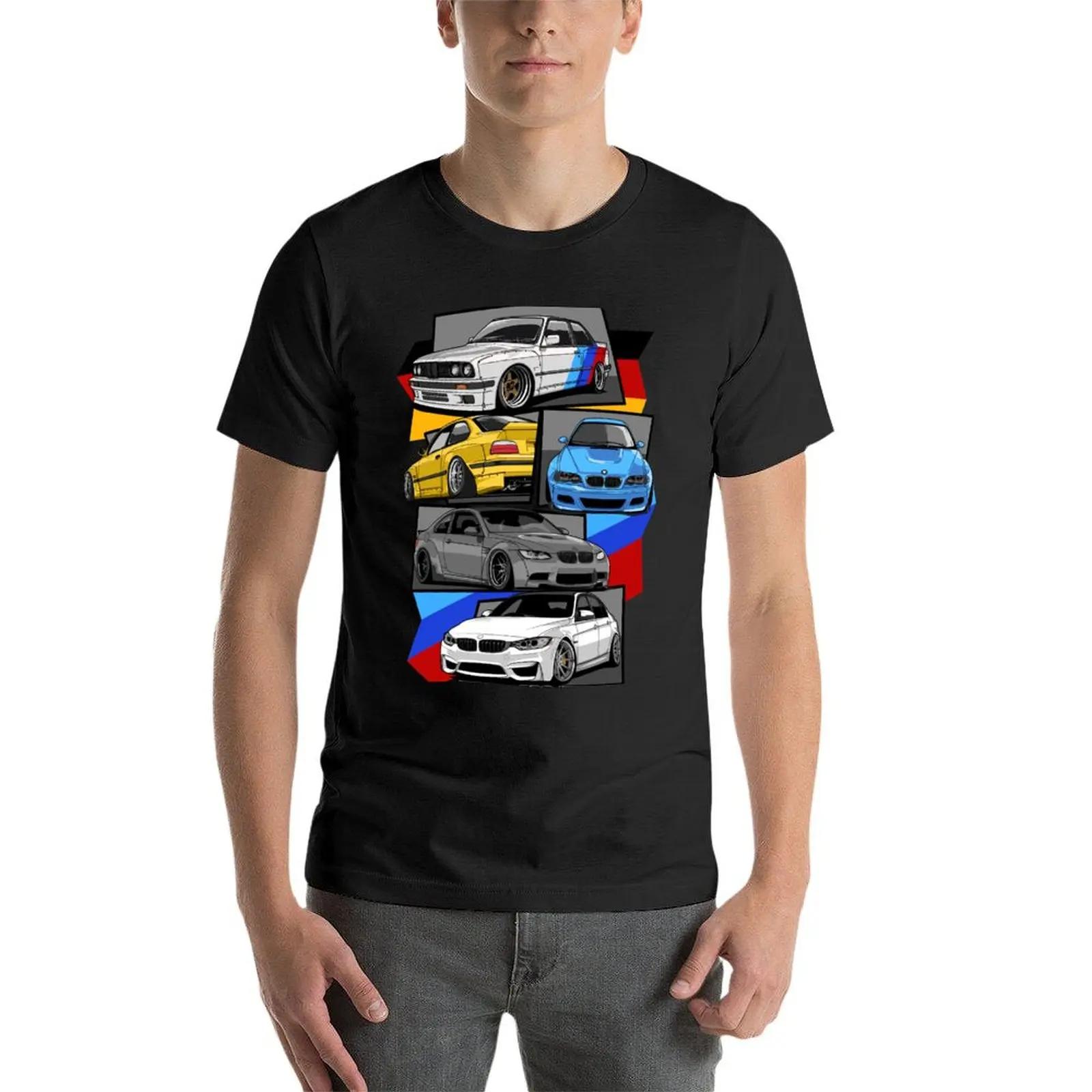 T-shirt noir pour homme, imprimé animal, puissance bavaroise, E30, E36, E46, E92, F80, M3