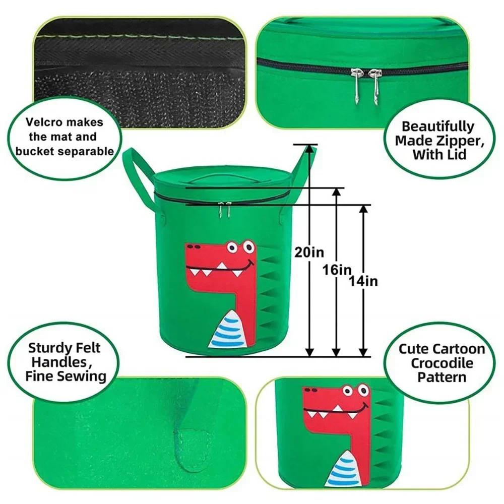 Sac de rangement pliable en feutre détachable pour jouets, organisateur d'animaux mignons, sacs à fe