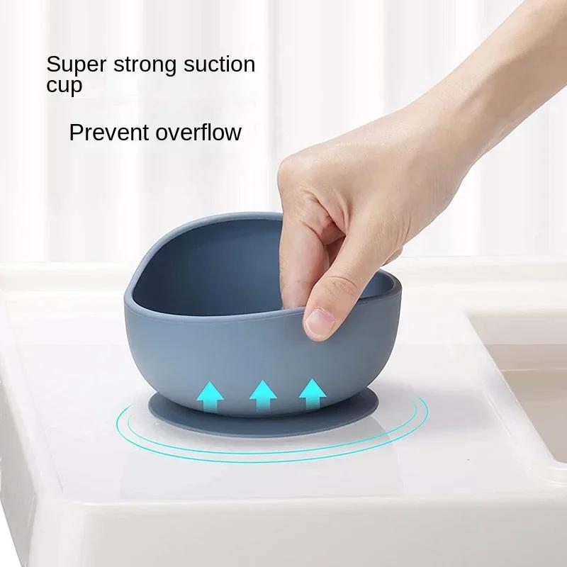 Ensemble de plats en Silicone de qualité alimentaire pour enfant, bol d'alimentation pour bébé, plaq