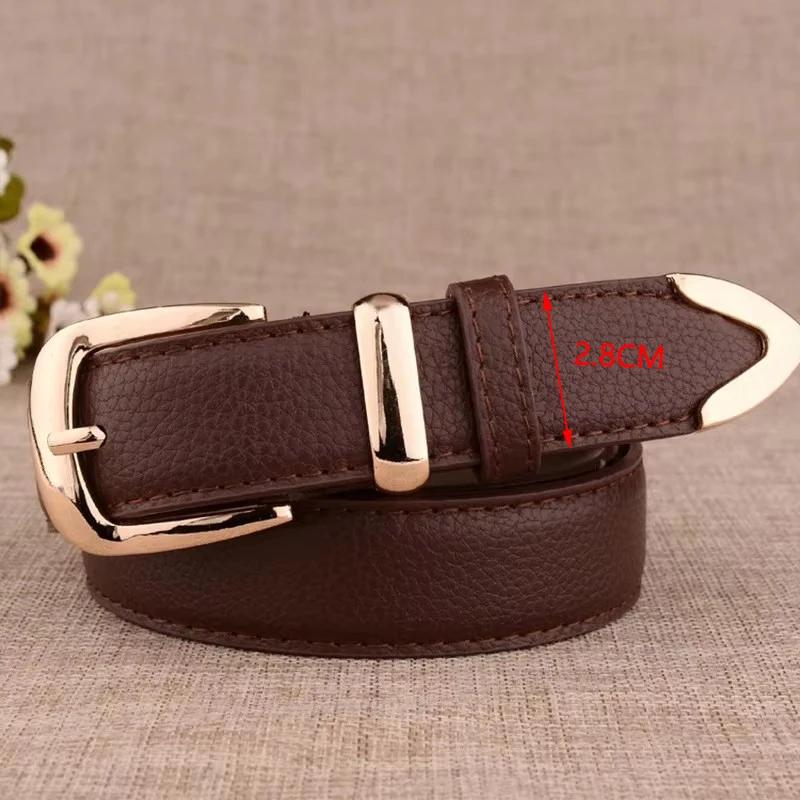 Ceintures en cuir véritable pour femmes, boucle dorée de haute qualité, parfaites pour assortir à de