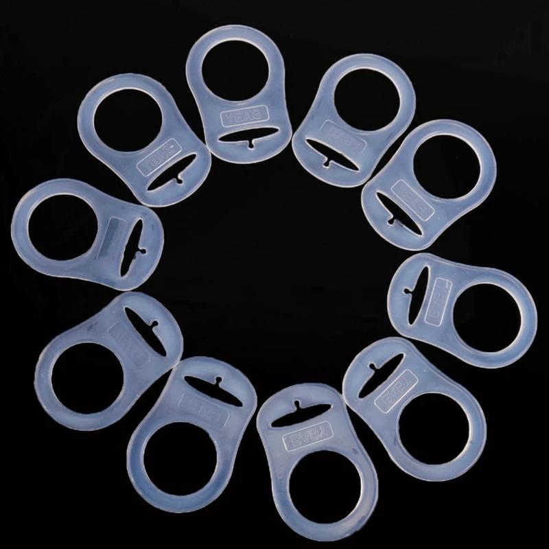 Anneau de mannequin en silicone transparent, porte-sucette Mam, adaptateur de clip, bouton, 60 pièce