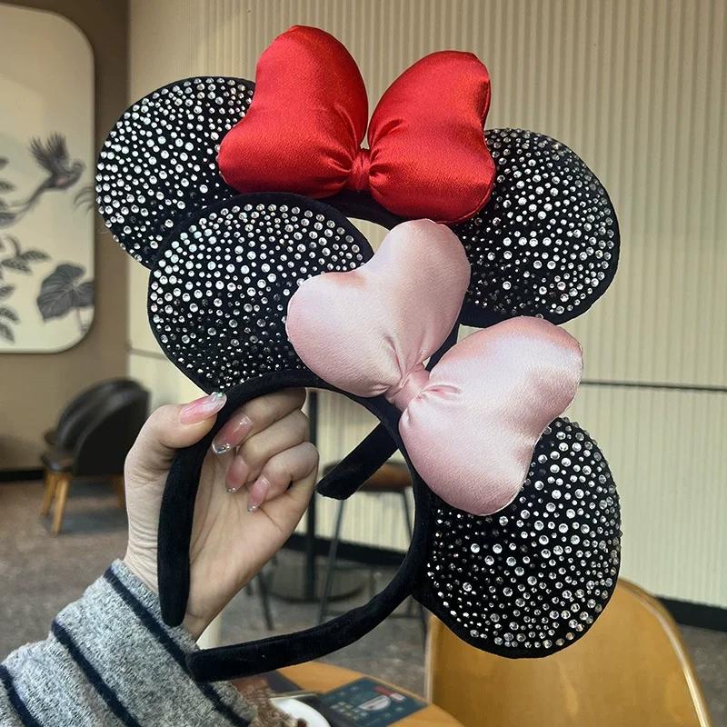 Serre-tête Oreilles de Minnie Mouse Dessin Animé Nouveauté Fête Noël Bonhomme de Neige Coiffe Cospla