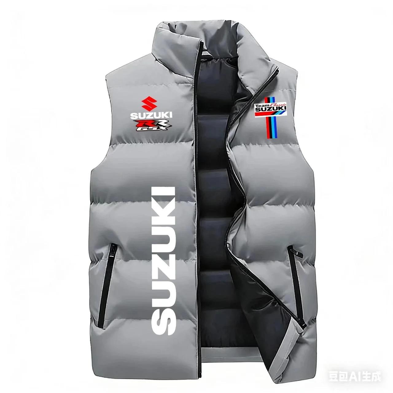 Gilet thermique unisexe avec logo Suzuki 2026 et fermeture éclair, vêtement de sport d'extérieur pou