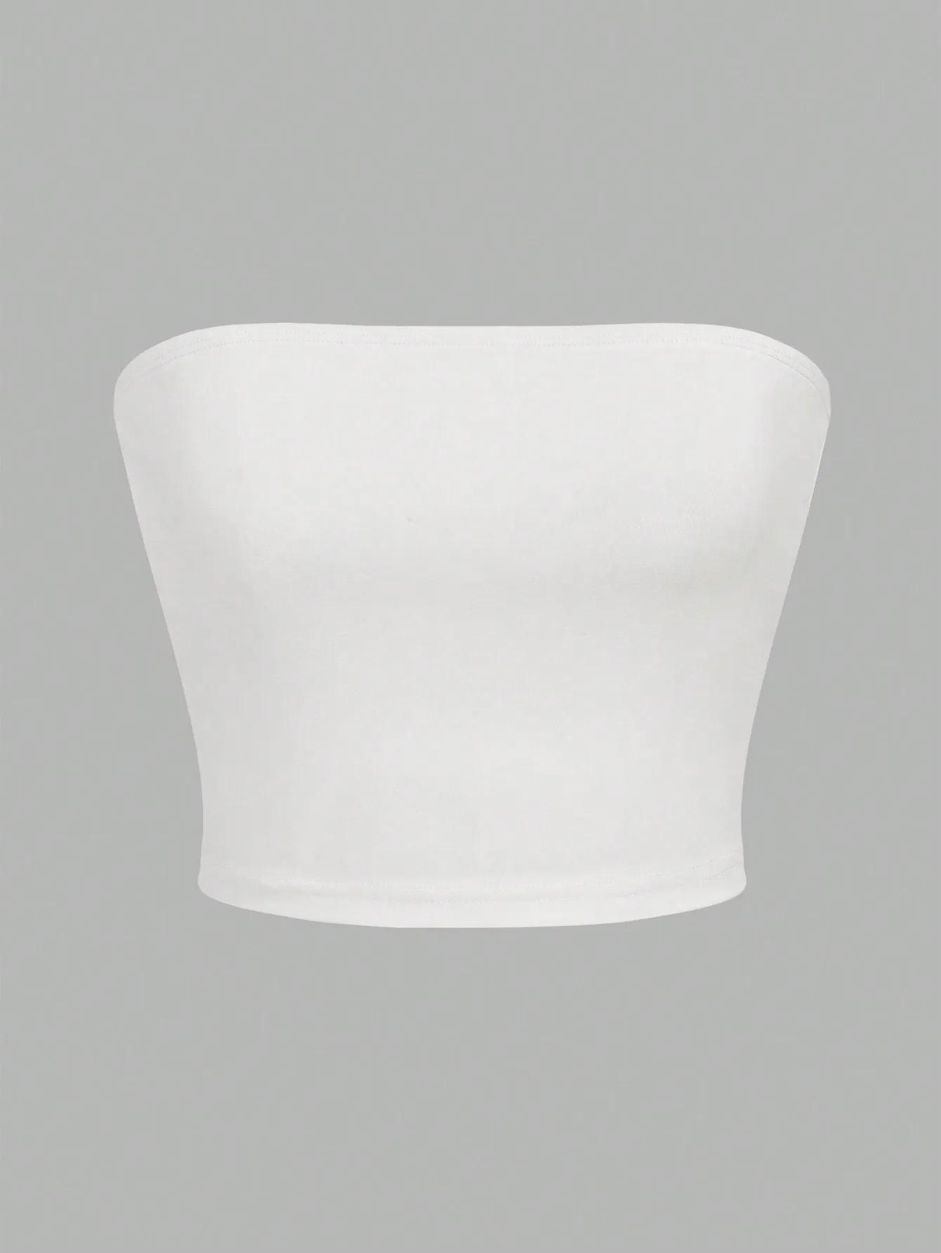 Gilet sans bretelles pour femmes, 3 pièces, haut court sans manches, bustier tubulaire, bouche plate