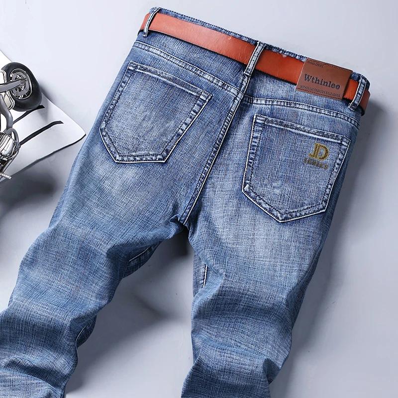 Wthinlee 8 modèles printemps automne affaires jean hommes décontracté droit Stretch mode classique t