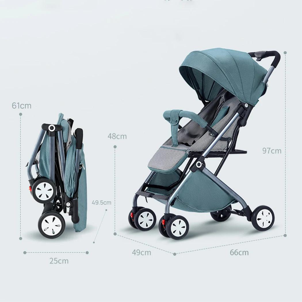 Poussette bébé landau léger Compact pliable continuer avion avec moustiquaire