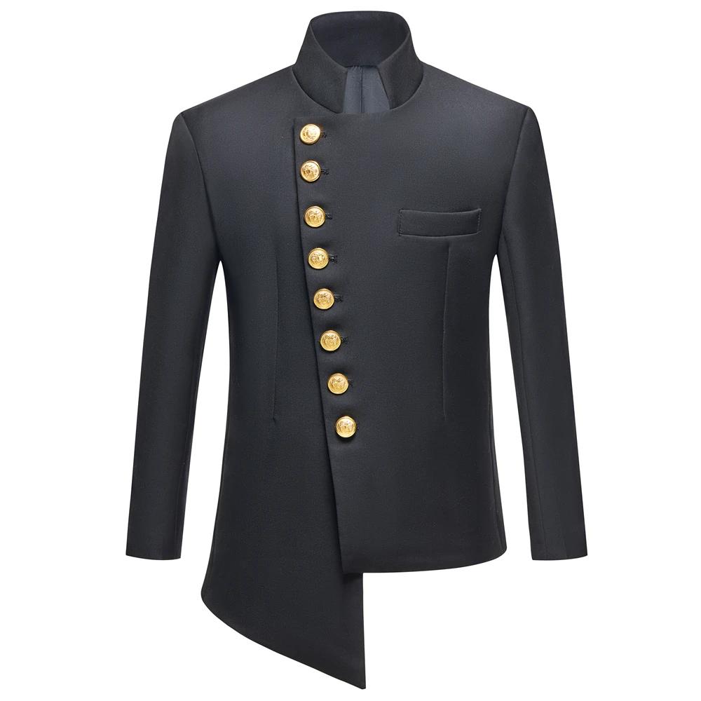 Ensemble de costume deux pièces pour enfants, boutons dorés, coupe cintrée, smoking formel, vêtement