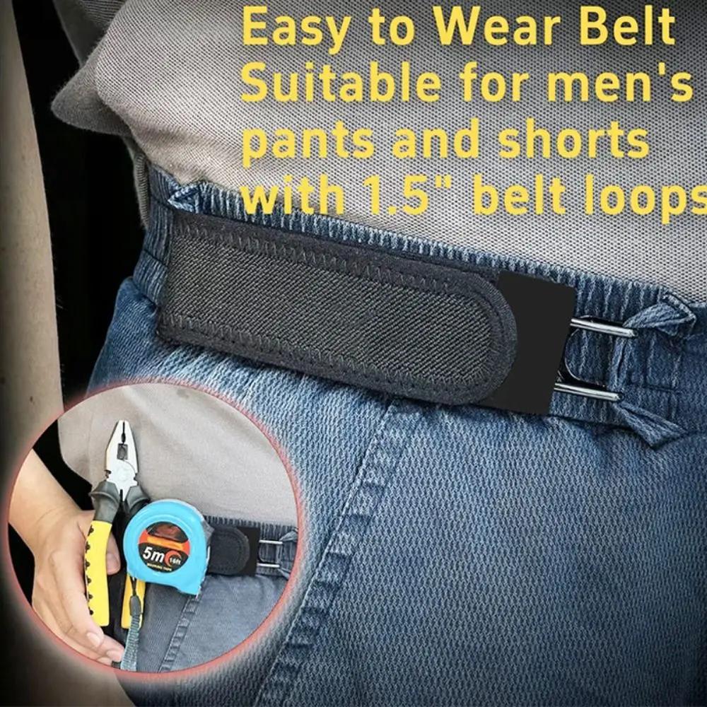 Ceinture élastique réglable en métal avec boucle invisible pour hommes et femmes, ceinture sans bouc