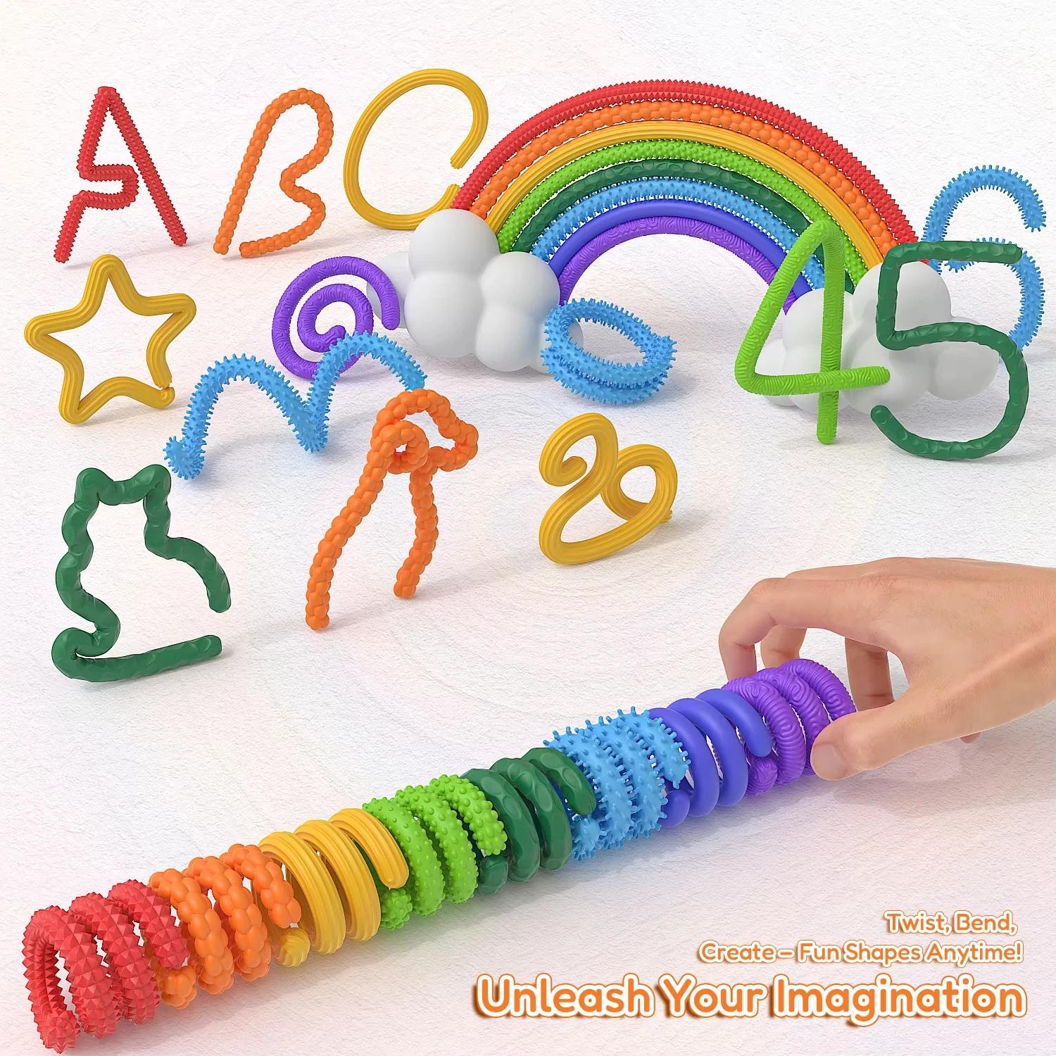 8 pièces EDC Fidget bâtons sensoriels jouets, boules d'inquiétude autisme apaisant enfant adultes so