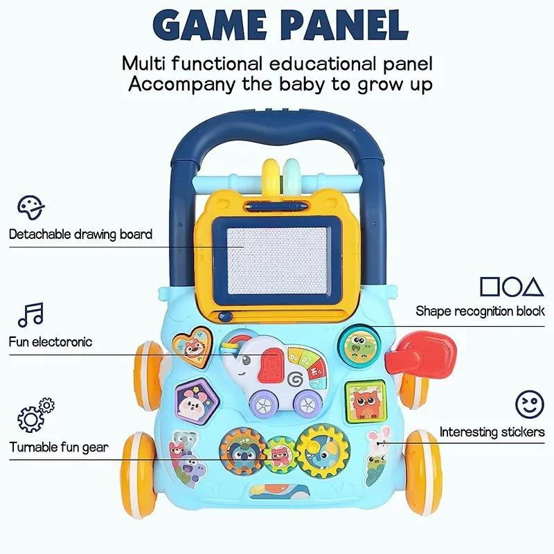 PANGDUBE Déambulateur éducatif précoce pour bébé avec jouet d'artboard Activités pour bébé Apprentis
