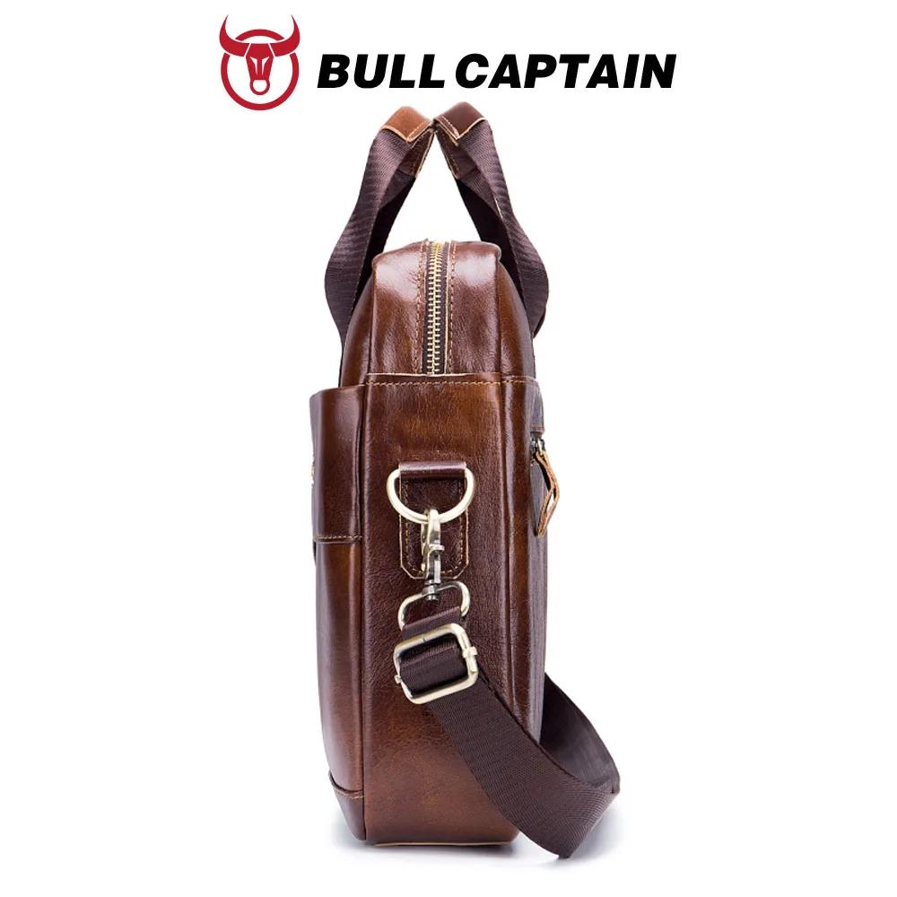BULLCAPTAIN-Sac à Main en Cuir group pour Homme, Sacoche pour Bombes, Ordinateur Portable de 14 Pouc
