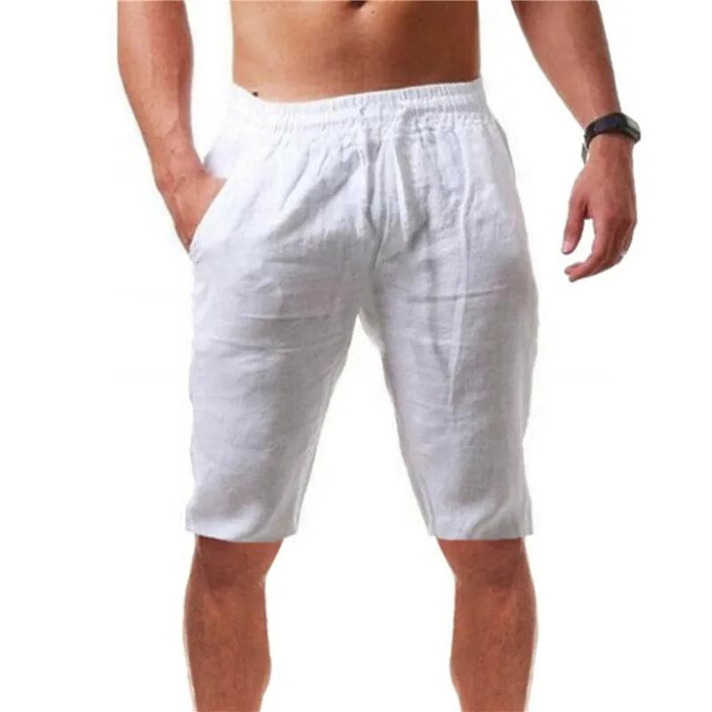 Short en coton pour hommes, pantalon court d'été respirant, couleur unie, Fitness, Streetwear, 1 piè