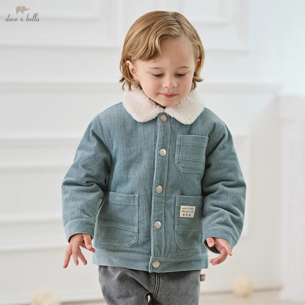 Dave Bella garçons coton manteau hiver salopette pour enfants bébé épaissir peluche veste manches lo