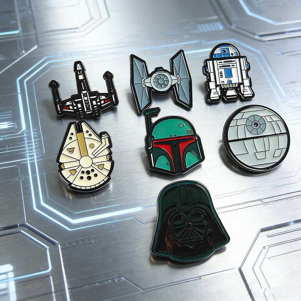 Ensemble de 7 épingles en émail Star Wars, collection de broches avec Stormtrooper, Darth Vader, Mil