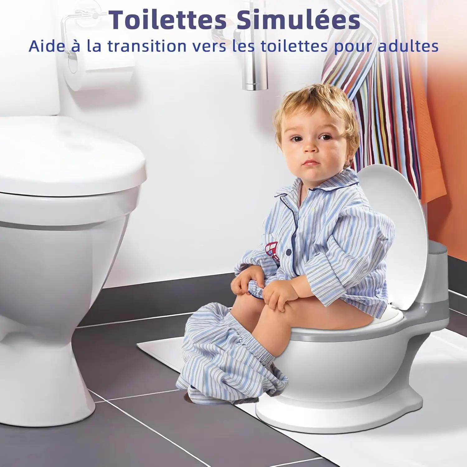 Pot pour Bébé avec Bac Amovible, Facile à Nettoyer, Vrai Son de Chasse, Toilettes d'apprentissage de