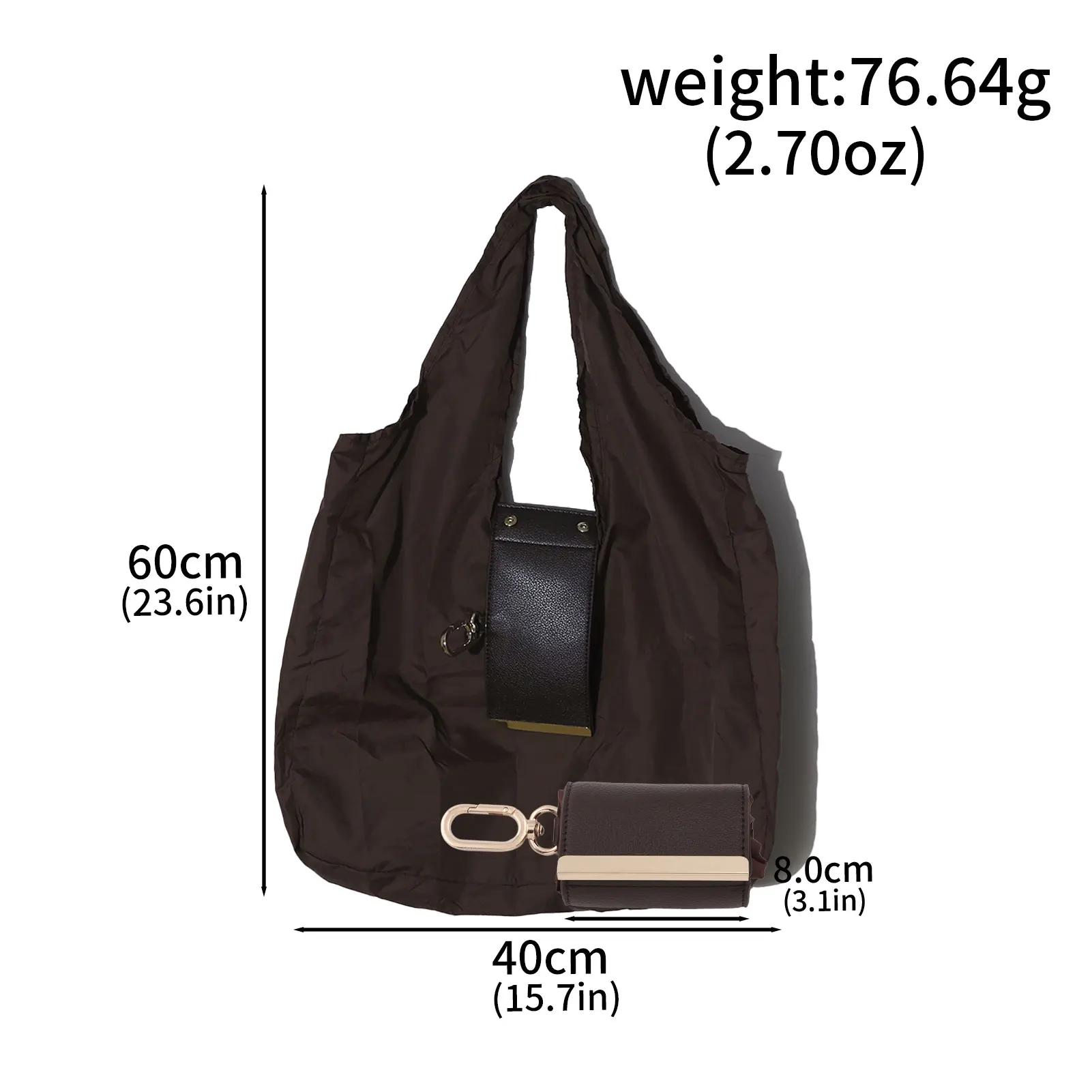 Sac de rangement en tissu Simple et créatif, grande capacité, sac de courses écologique, porte-clés,