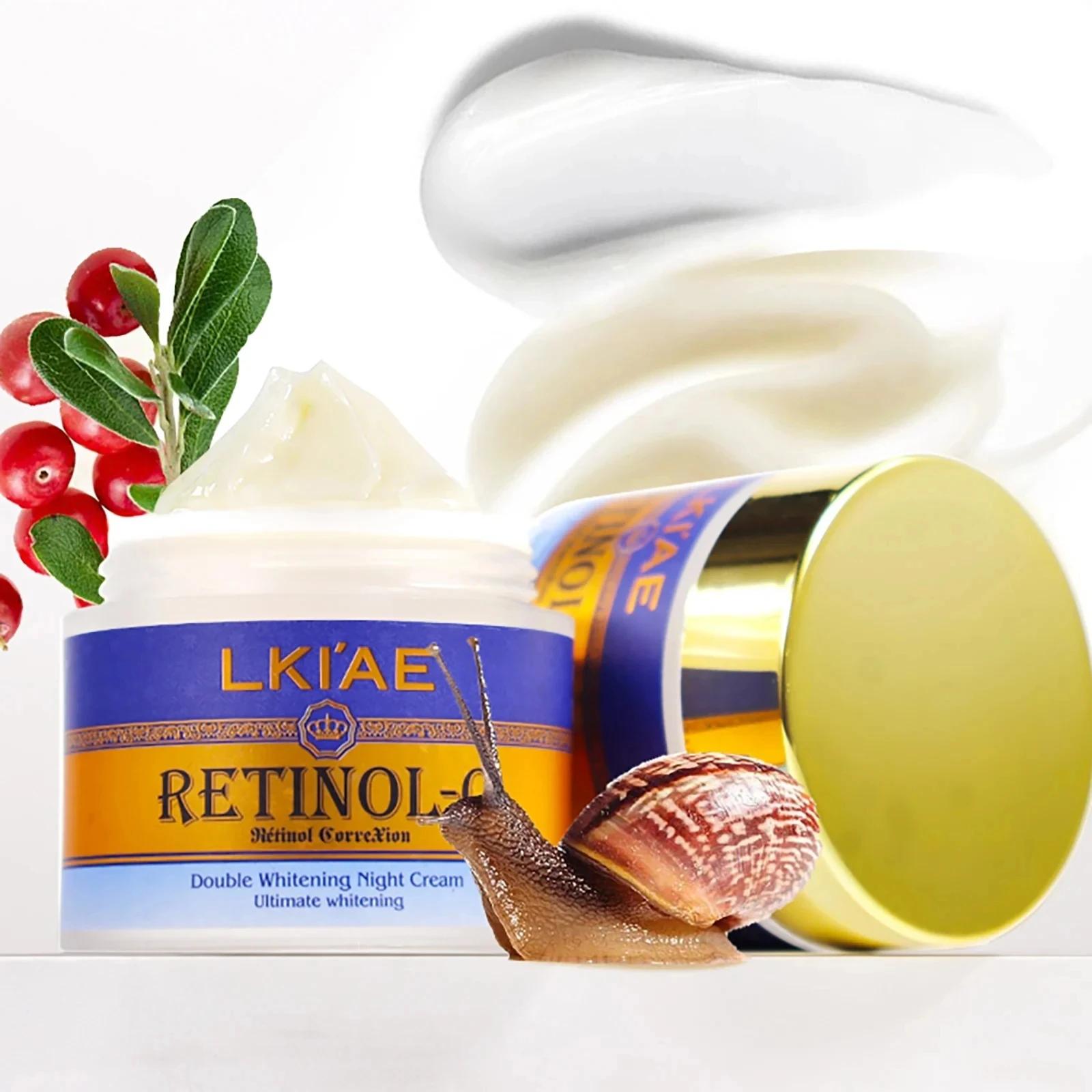 AILKE crème blanchissante pour le visage au rétinol jour et nuit, nettoyage, réduit les taches foncé