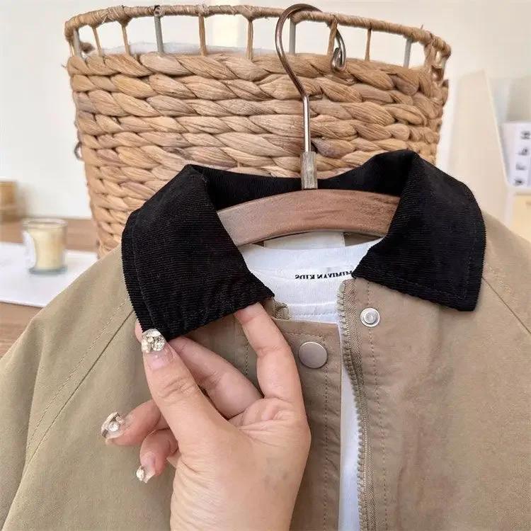 Coupe-vent pour enfants, nouveau Style coréen décontracté Baggy Simple, mode printemps-automne 2025