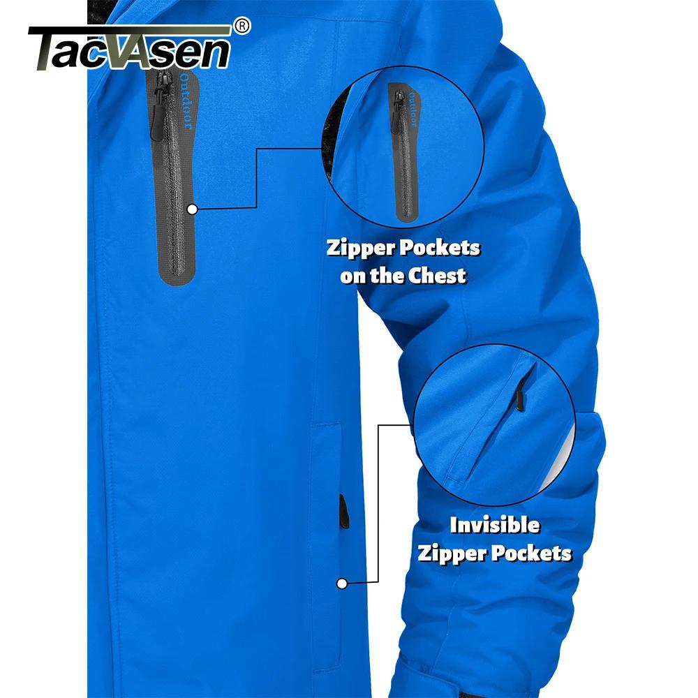 TACVASEN hommes doublure polaire chaleur veste hiver neige travail extérieur manteau à capuche poche