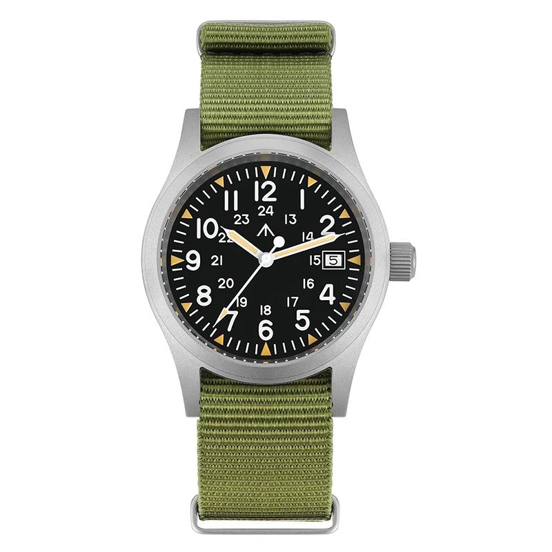 Militado ML05 38mm montre à Quartz mis5 2035/Ronda 515 mouvement montres bombé saphir cristal lumine