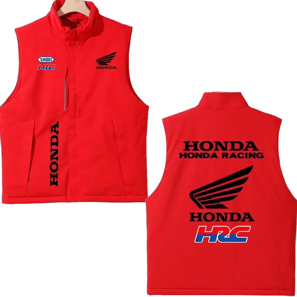 2025 Honda Racing imprimé coton rembourré gilet automne hiver hommes femmes en plein air moto veste