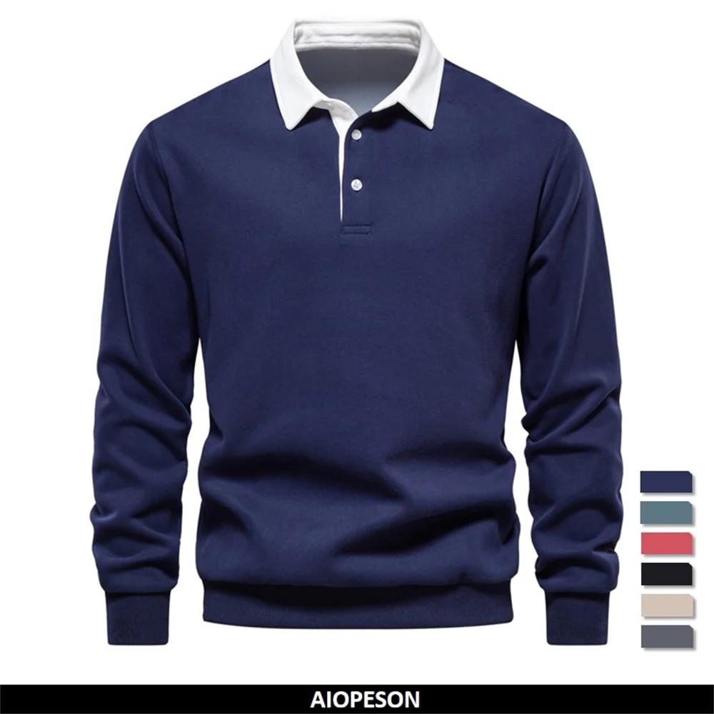 Sweat-shirt à col Polo pour hommes, nouveau Design à la mode, vêtements décontractés et sociaux, en