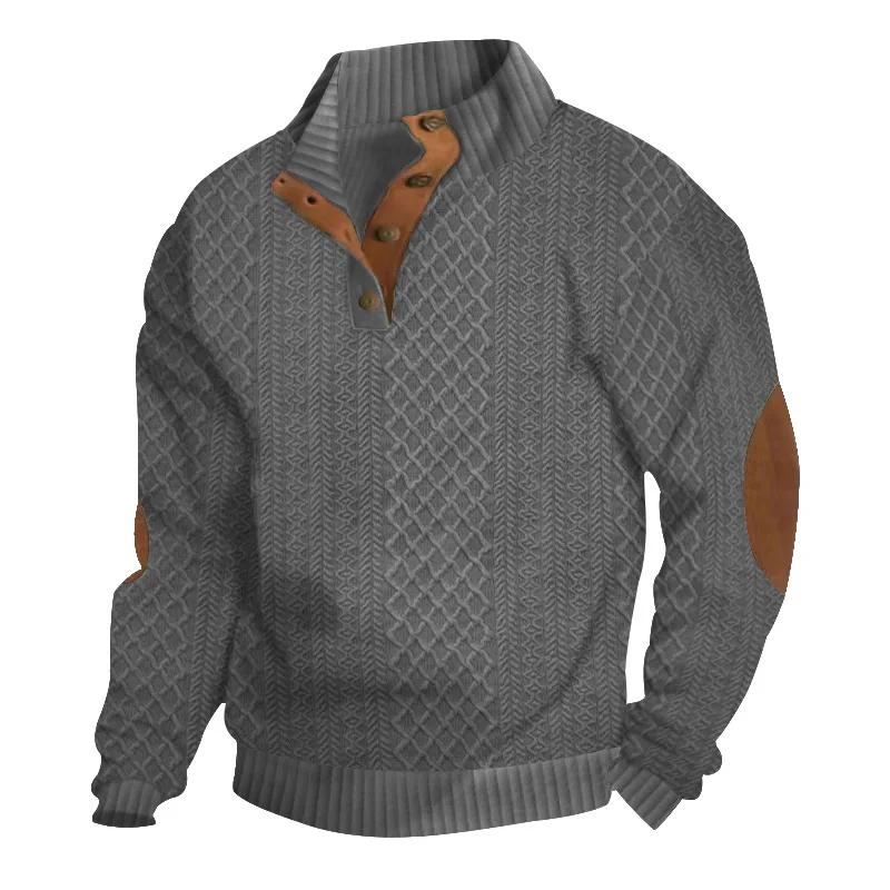 Pull jacquard tricoté à col montant et manches longues pour homme, collection automne-hiver 2026, be