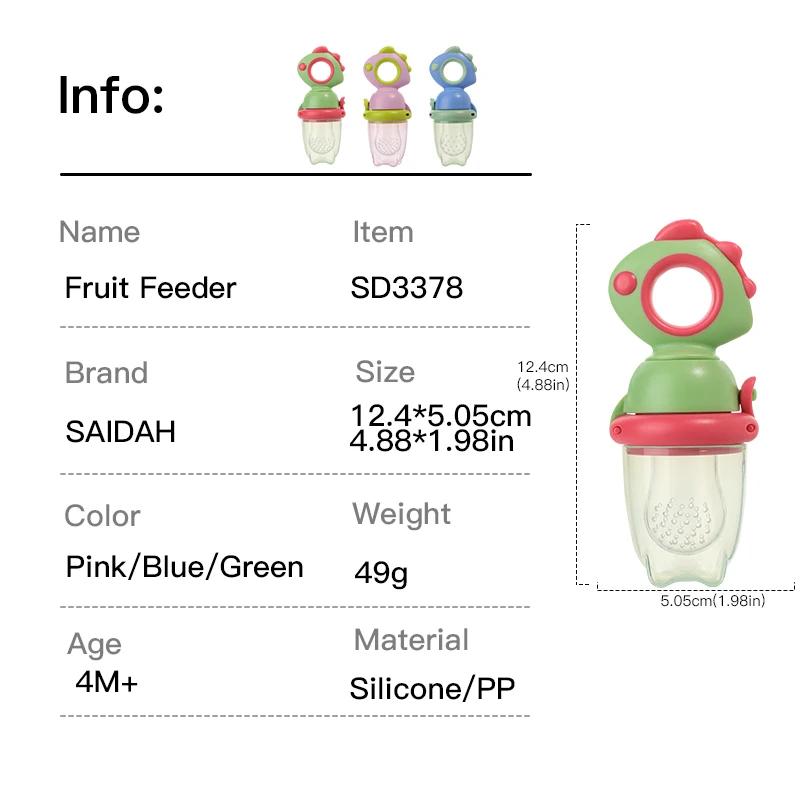 Mangeoire à fruits et légumes en silicone de qualité alimentaire, rotative, en forme de dinosaure, p