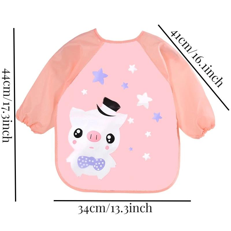 Bavoirs imperméables EVA à manches longues pour bébé, tablier pour enfants, Smock d'alimentation à m
